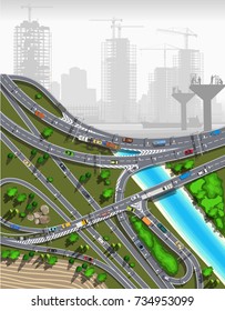 construction of a road bridge across the river