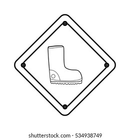 Construction road sign icon vector illustration graphic design