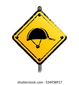 Construction road sign icon vector illustration graphic design