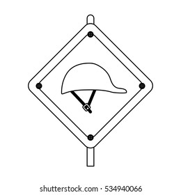 Construction road sign icon vector illustration graphic design
