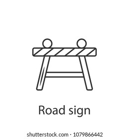 Construction Roadblock Icon icon. Simple element illustration. Construction Roadblock Icon symbol design from Construction collection set. Can be used in web and mobile on white background