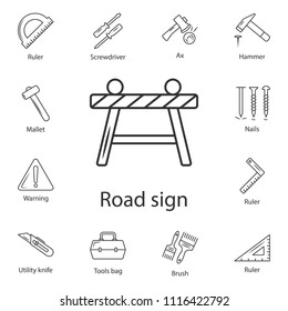 Construction Roadblock icon. Simple element illustration. Construction Roadblock symbol design from Construction collection set. Can be used for web and mobile on white background