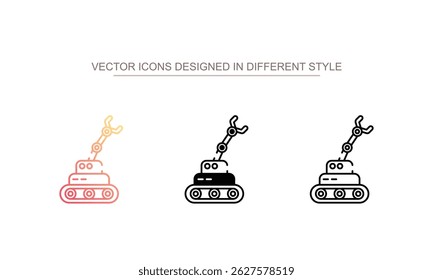 Construção Ícone robô design com fundo branco ilustração stock