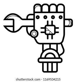 construction robot icon vector illustration