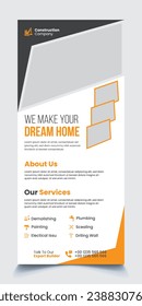 Construction Roll Up Banner Design Template