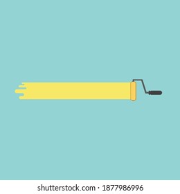 Construction roller. Flat design. Illustration	