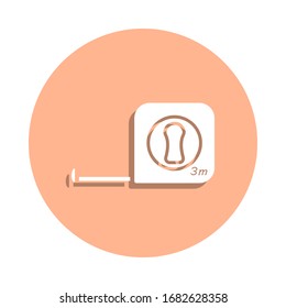 Construction roulette badge icon. Simple glyph, flat vector of engineering icons for ui and ux, website or mobile application