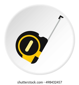 Construction roulette icon. Flat illustration of construction roulette vector icon for web