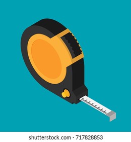  Construction roulette icon in flat style