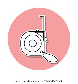 construction roulette sticker icon. Simple thin line, outline vector of Home repair tool icons for ui and ux, website or mobile application