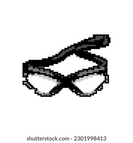 construction safety glasses game pixel art retro vector. bit construction safety glasses. old vintage illustration
