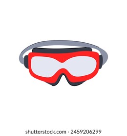 gafas de seguridad de construcción de dibujos animados. gafas de trabajo, protección de vidrio, protección de construcción industrial gafas de seguridad signo. símbolo aislado Ilustración vectorial