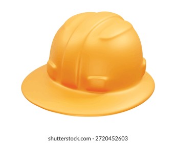 Ilustração de renderização 3d do ícone do capacete de segurança da construção