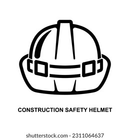 Construction safety helmet icon isolated on background vector illustration.
