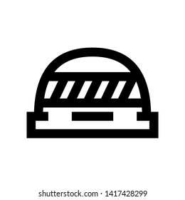 Construction safety helmet icon on white background - Vector