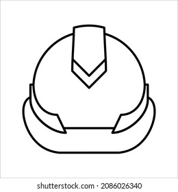 Construction safety helmet icon on white background. color editable. eps 10