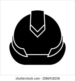 Construction safety helmet icon on white background. color editable. eps 10