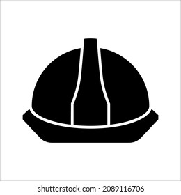 Construction safety helmet icon on white background. color editable. eps 10