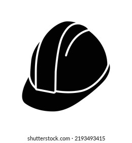 Construction safety helmet icon. Simple solid style. Hard hat, worker cap, protect and safe concept. Glyph vector illustration design isolated on white background. EPS 10.