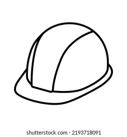 Construction Safety Helmet Icon Simple Outline Stock Vector (Royalty ...