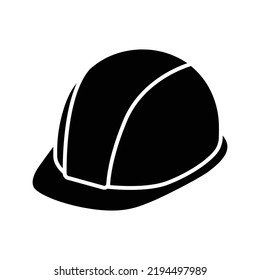 Construction safety helmet icon. Simple solid style. Hard hat, worker cap, protect and safe concept. Glyph vector illustration design isolated on white background. EPS 10.