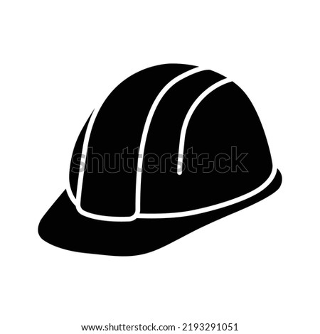 Construction safety helmet icon. Simple solid style. Hard hat, worker cap, protect and safe concept. Glyph vector illustration design isolated on white background. EPS 10.