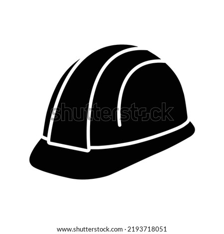 Construction safety helmet icon. Simple solid style. Hard hat, worker cap, protect and safe concept. Glyph vector illustration design isolated on white background. EPS 10.