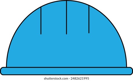 Construction safety helmet line style icon