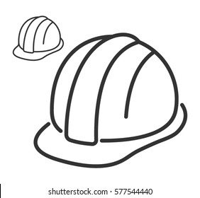 Construction safety helmet line style icon - Shutterstock ID 577544440