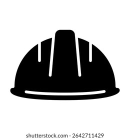 Construction safety helmet sign symbol vector flat icon