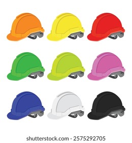 Construction Safety Helmet Vector Illustration
