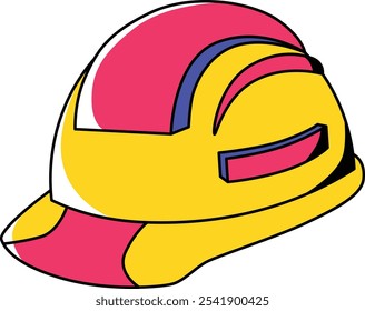 Construction Safety Protection Helmet Illustration