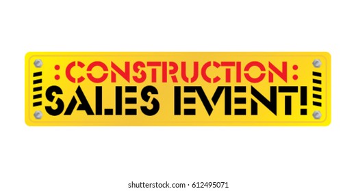 Construction Sales Event Graphic Headline for Retail Automotive Design