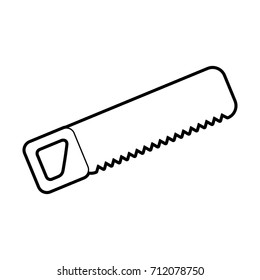 construction saw carpentry tool metal wooden handle