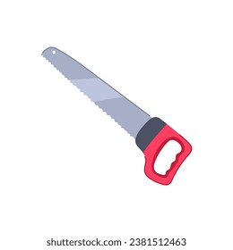 construction saw hand cartoon. equipment work, wood instrument, carpentry workshop construction saw hand sign. isolated symbol vector illustration