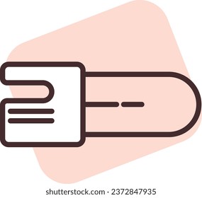 Construction saw; illustration or icon; vector on white background.