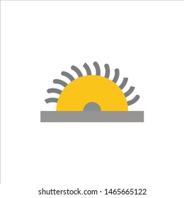 Construction, Saw, Tool, Ustensils  Flat Color Icon. Vector icon banner Template. Vector Icon Template background