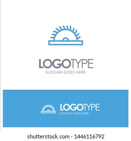 Construction, Saw, Tool, Utensils Blue Outline Logo Place for Tagline