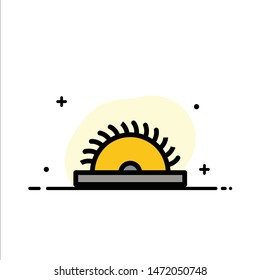 Construction, Saw, Tool, Utensils  Business Flat Line Filled Icon Vector Banner Template
