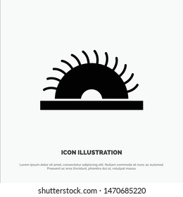 Construction, Saw, Tool, Utensils solid Glyph Icon vector. Vector Icon Template background