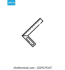 Construction scale ruler icon outline Vector