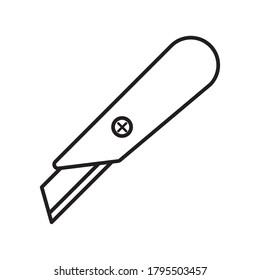 construction scalpel tool line style icon vector illustration design