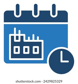 Construction Schedule icon line vector illustration