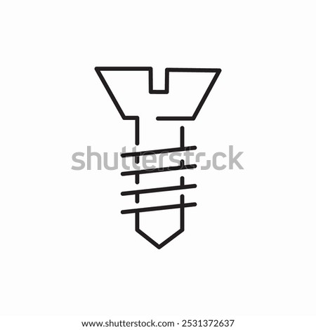 construction screw icon sign vector