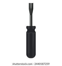 Construction screwdriver icon cartoon vector. Hand device tool. Work object