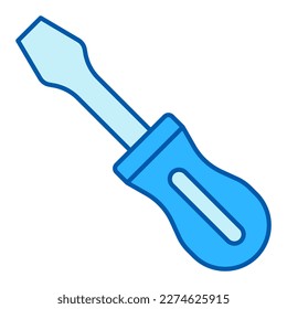 Construction screwdriver - icon, illustration on white background, color style
