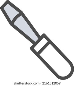 Construction screwdriver, illustration, vector on a white background.