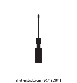 Construction Screwdriver On A White Background. Construction Tool. Vector Illustration.