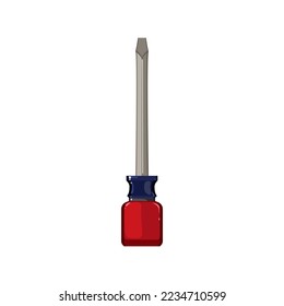 construction screwdriver tool cartoon. construction screwdriver tool sign. isolated symbol vector illustration