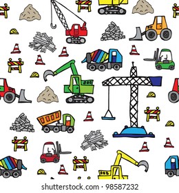 construction seamless pattern